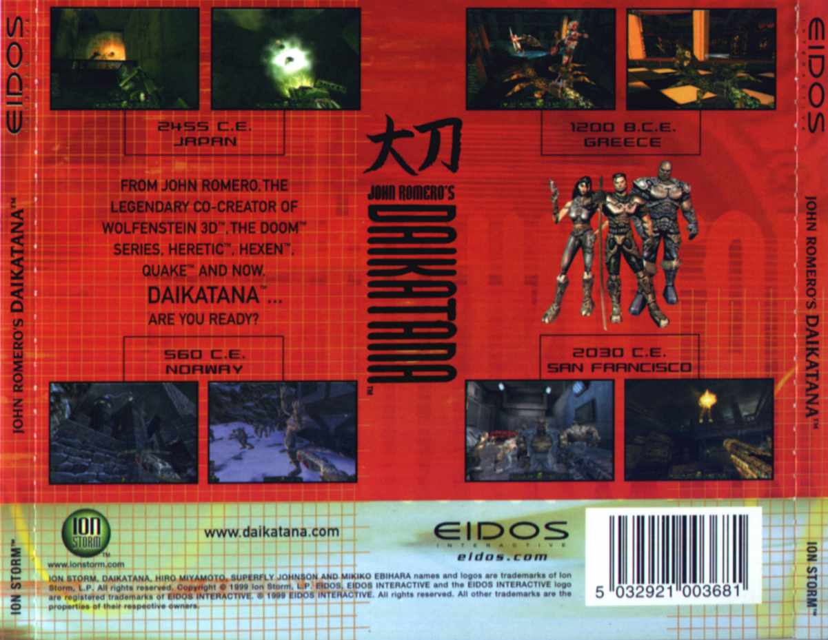 Daikatana - zadn CD obal