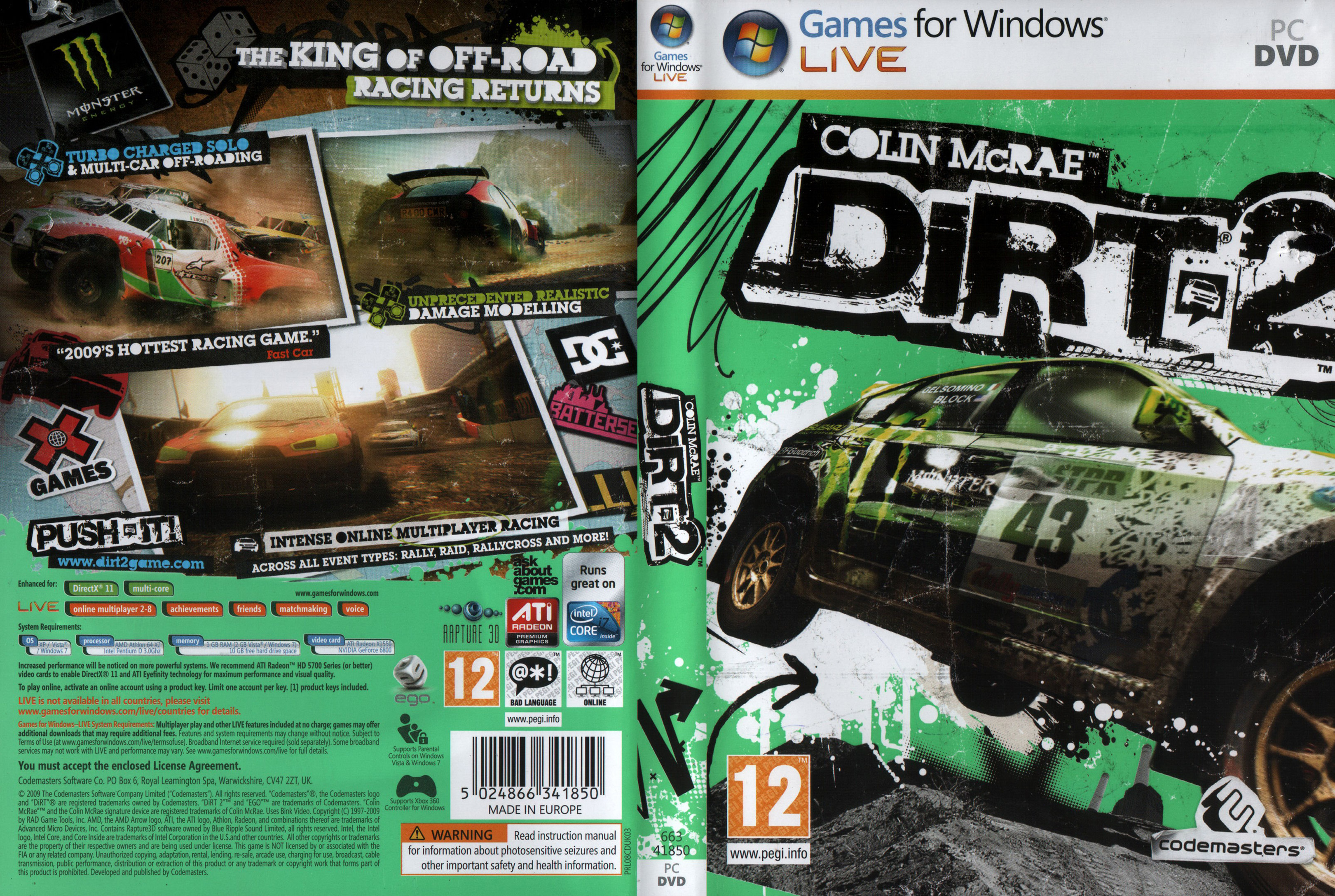 Colin McRae: DiRT 2 - DVD obal