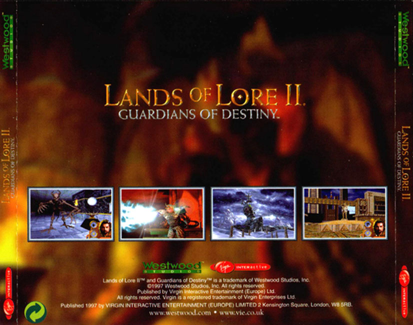 Lands of Lore 2: Guardians of Destiny - zadn CD obal