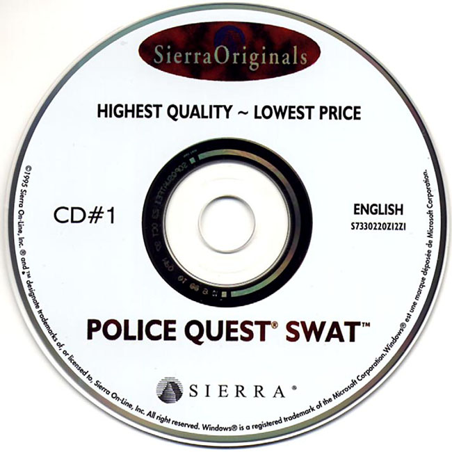 Police Quest: SWAT - CD obal