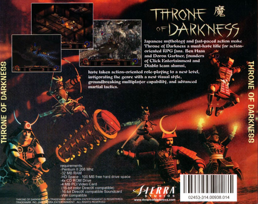 Throne of Darkness - zadn CD obal