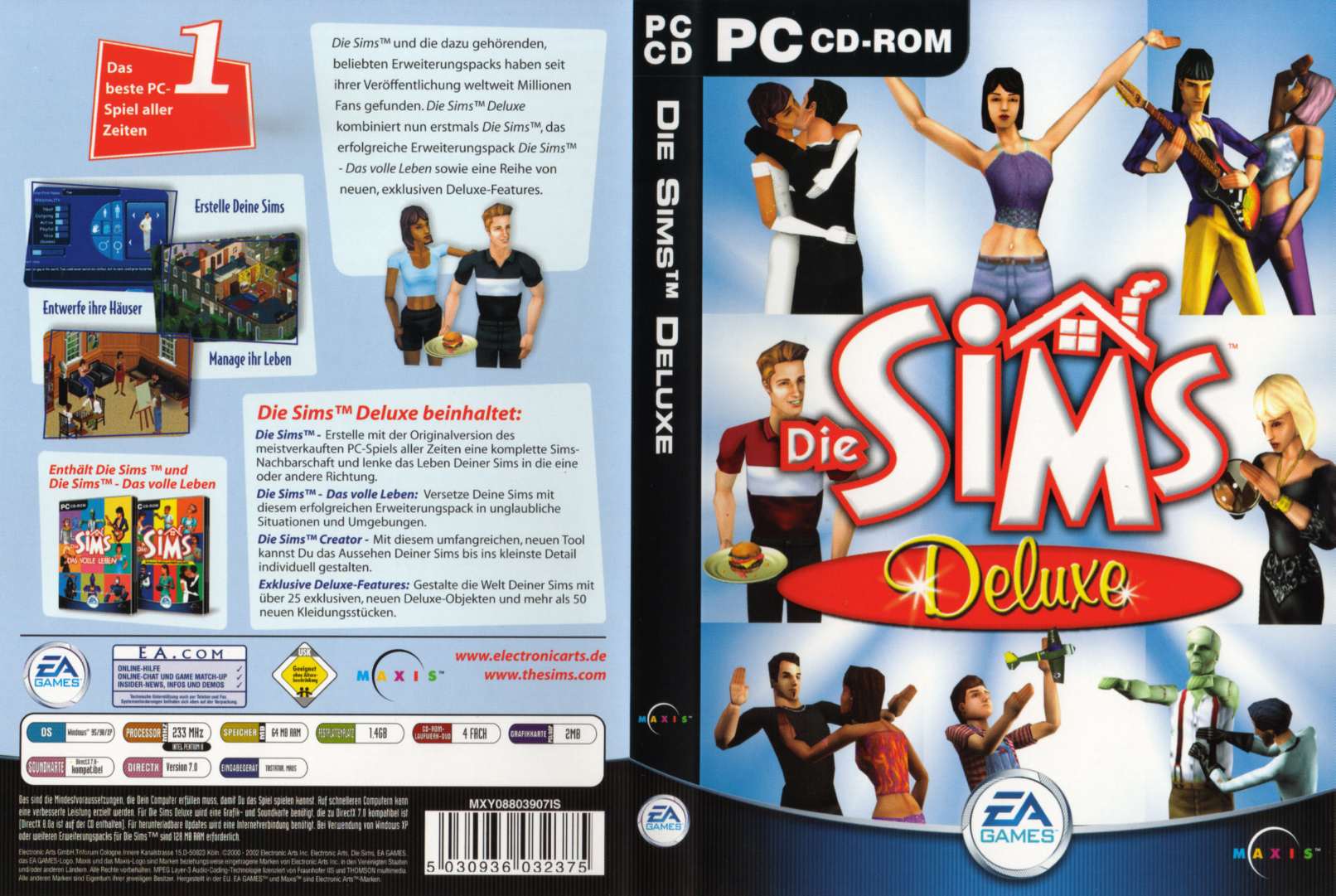 The Sims: Deluxe - DVD obal
