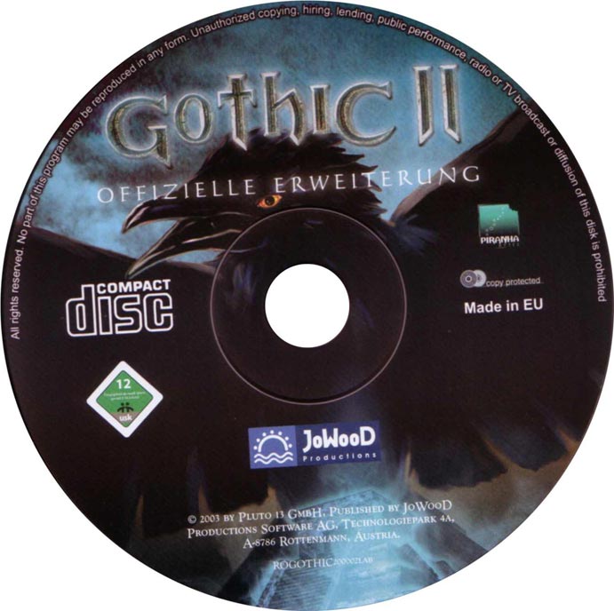 Gothic 2: Night Of The Raven - CD obal
