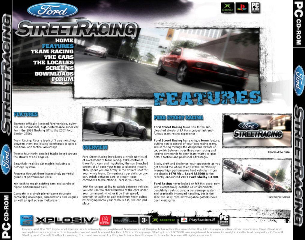 Ford Street Racing - zadn CD obal
