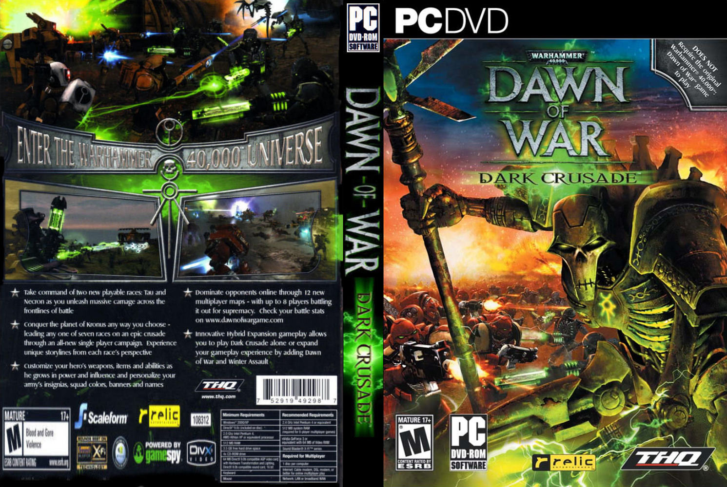 Warhammer 40000: Dawn of War - Dark Crusade - DVD obal