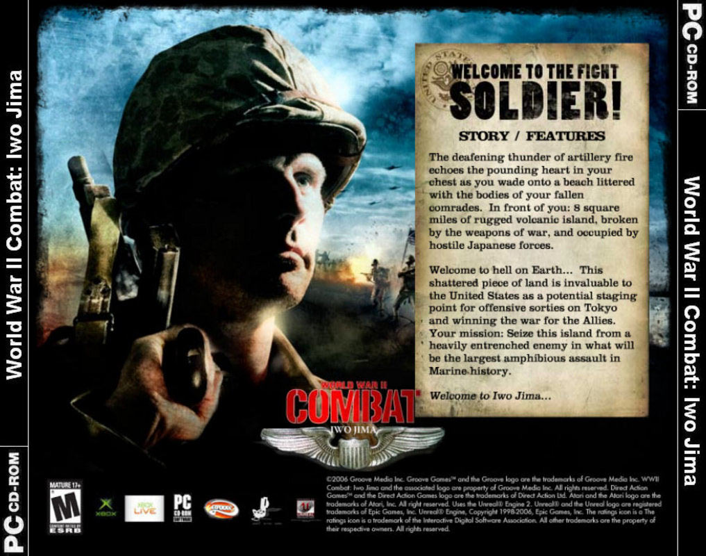 World War II Combat: Iwo Jima - zadn CD obal