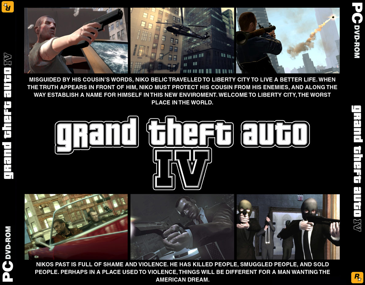 Grand Theft Auto IV - zadn CD obal 2