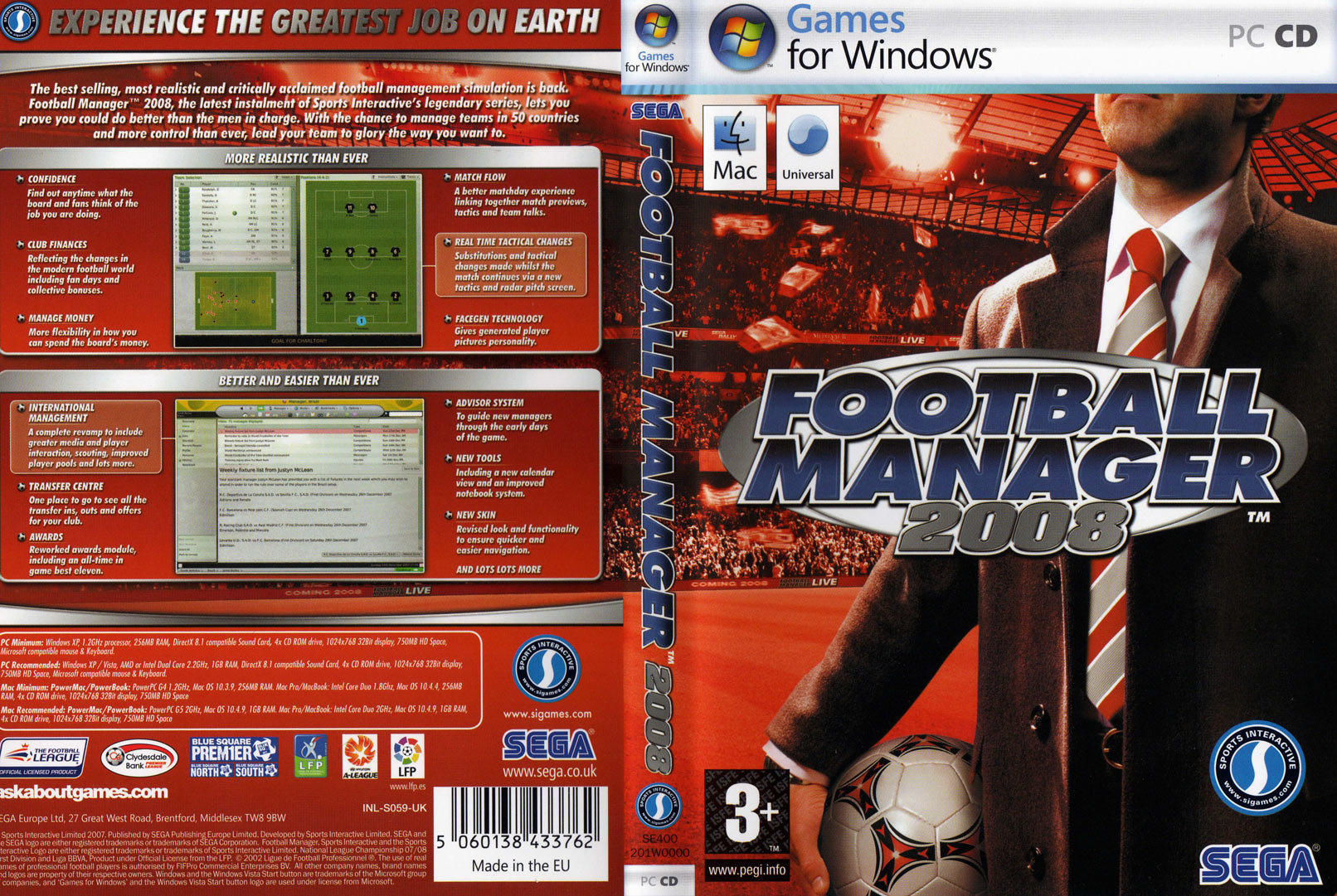 Football Manager 2008 - DVD obal