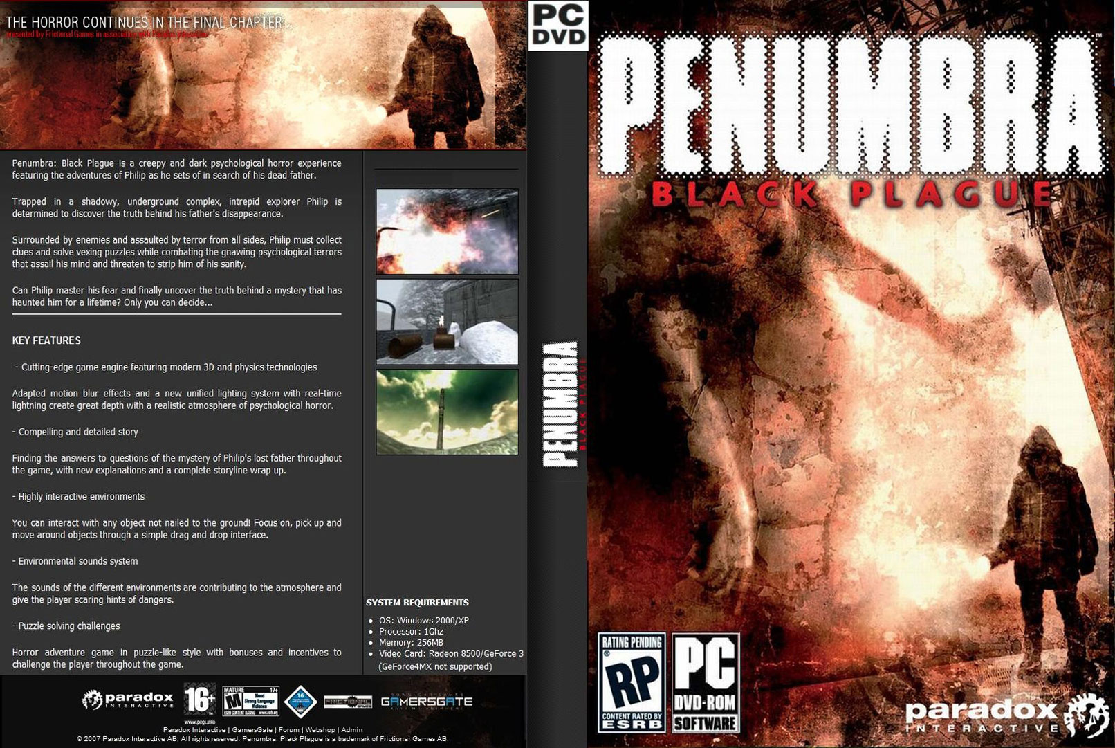 Penumbra: Black Plague - DVD obal