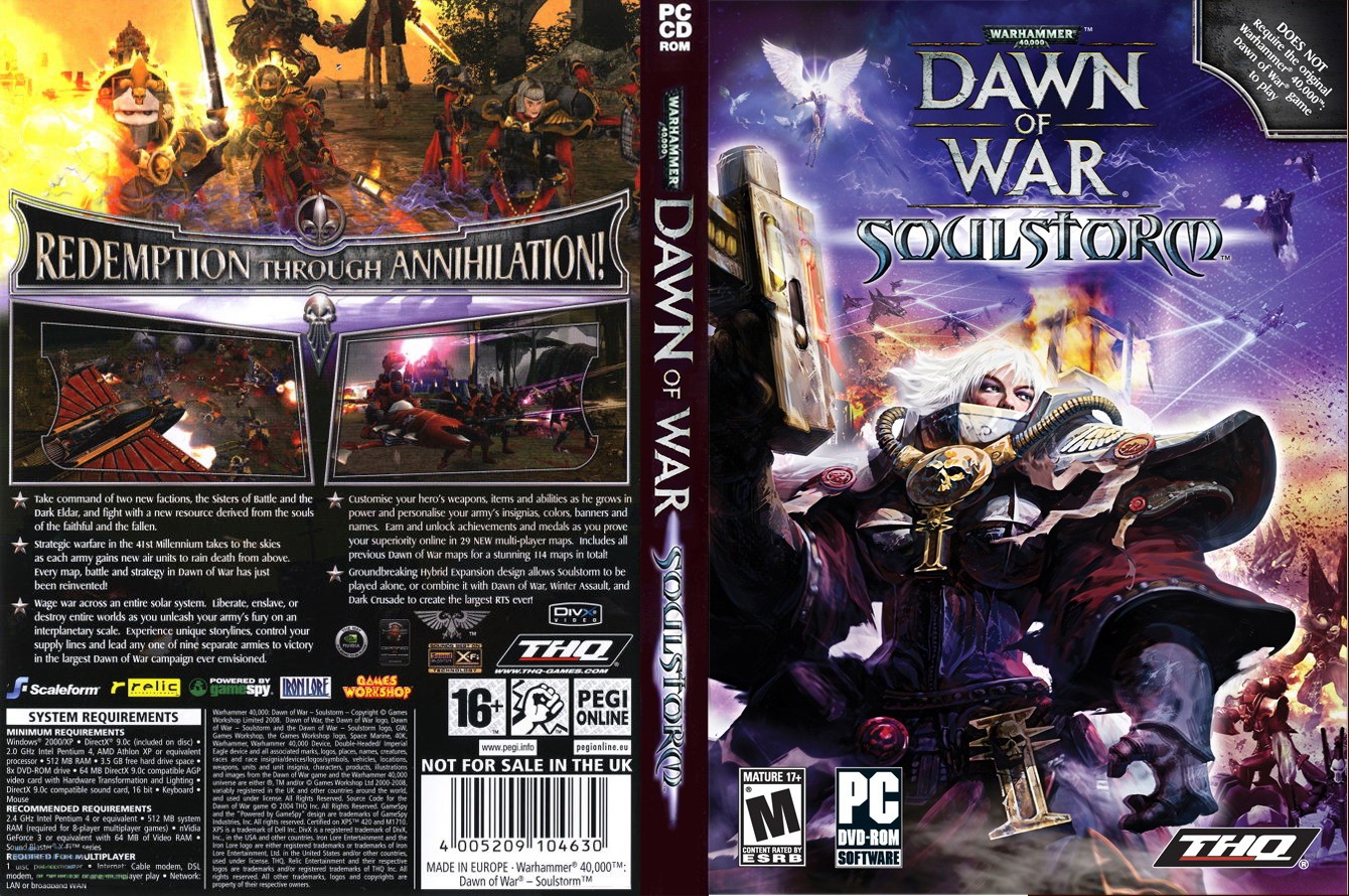 Warhammer 40000: Dawn of War - Soulstorm - DVD obal