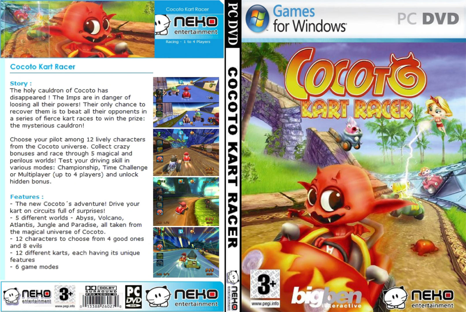 Cocoto Kart Racer - DVD obal