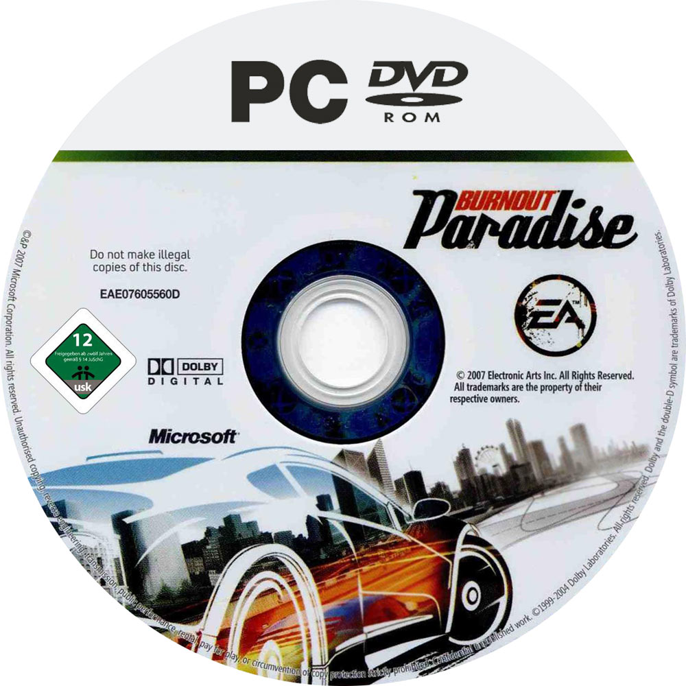 Burnout Paradise - CD obal 2