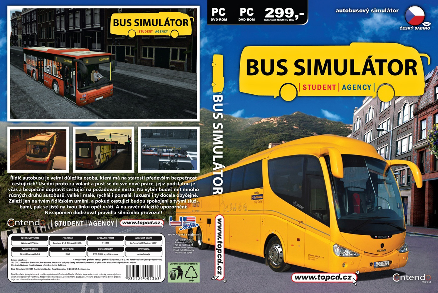 Bus Simulator 2008 - DVD obal