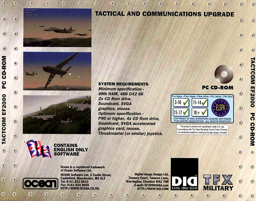 EF 2000: Tactcom - zadn CD obal