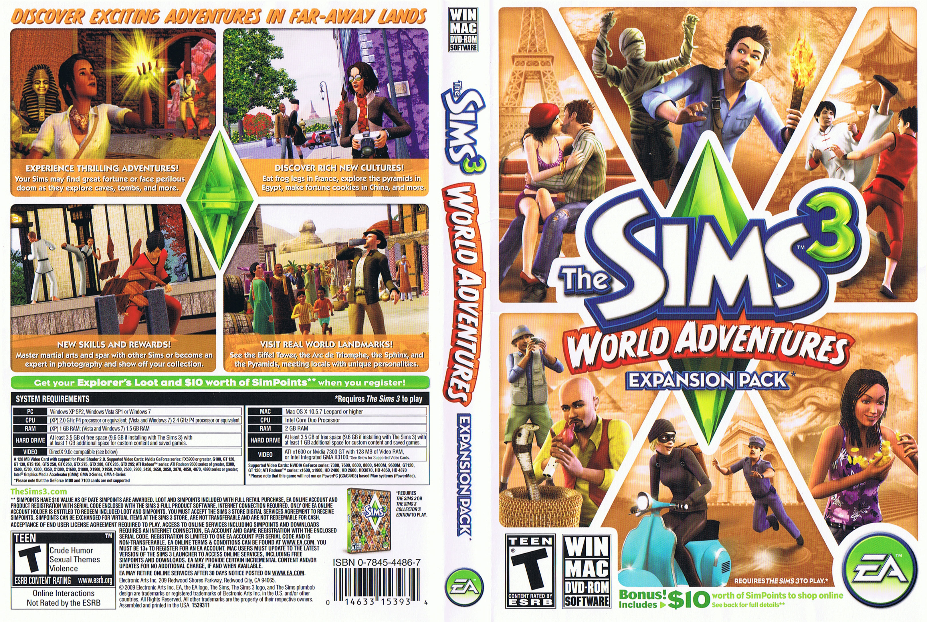 The Sims 3: World Adventures - DVD obal