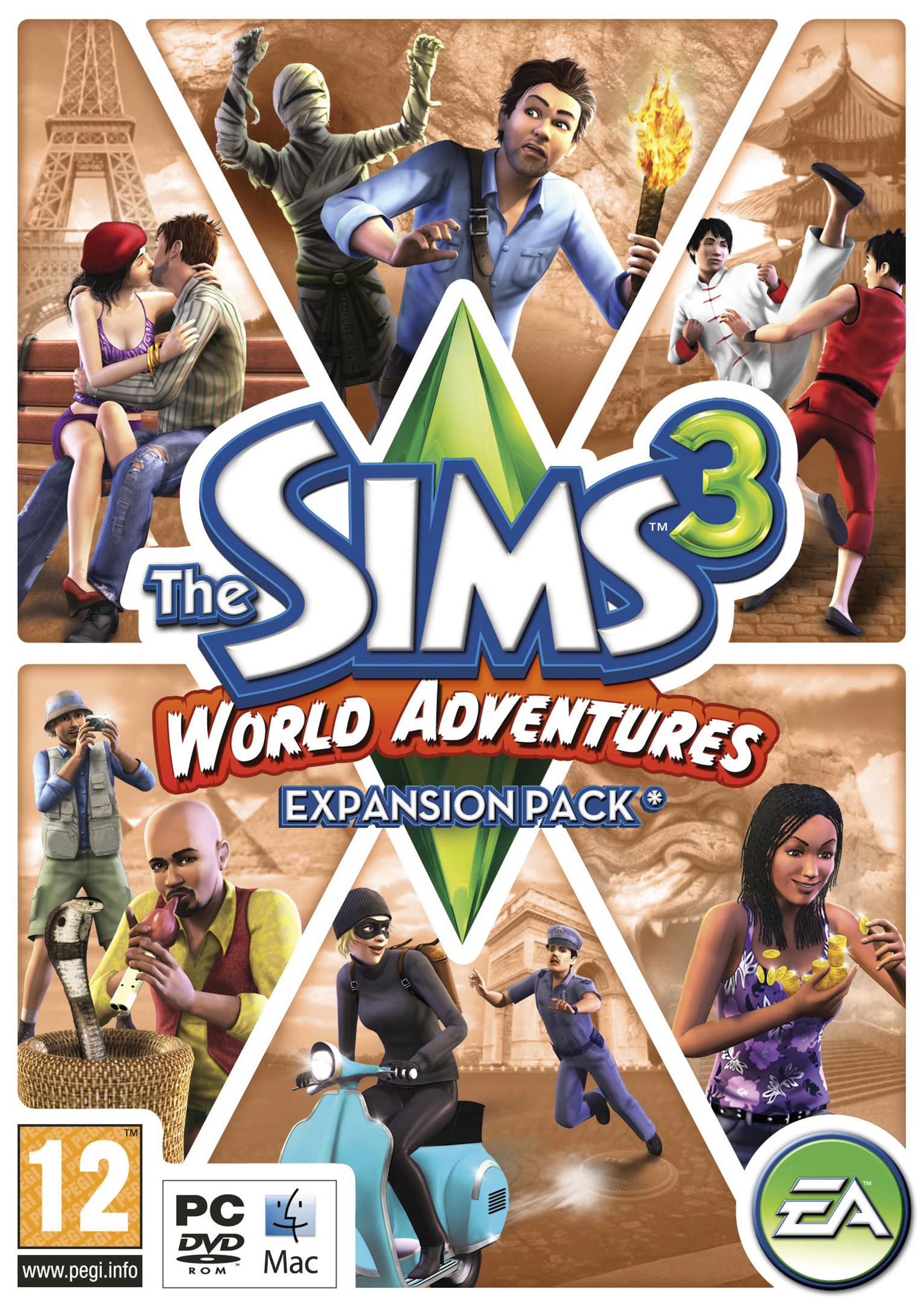 The Sims 3: World Adventures - predn DVD obal