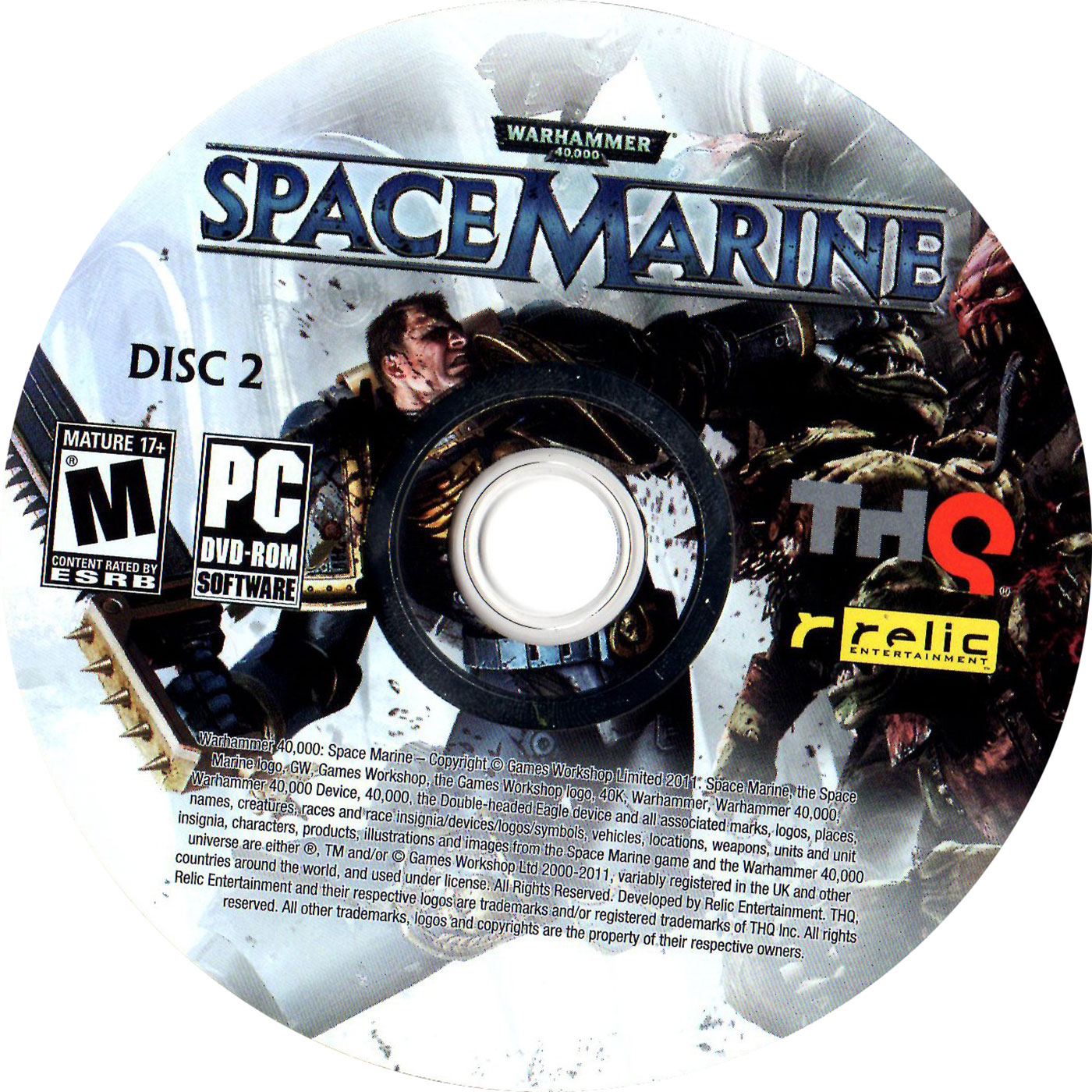 Warhammer 40,000: Space Marine - CD obal 2