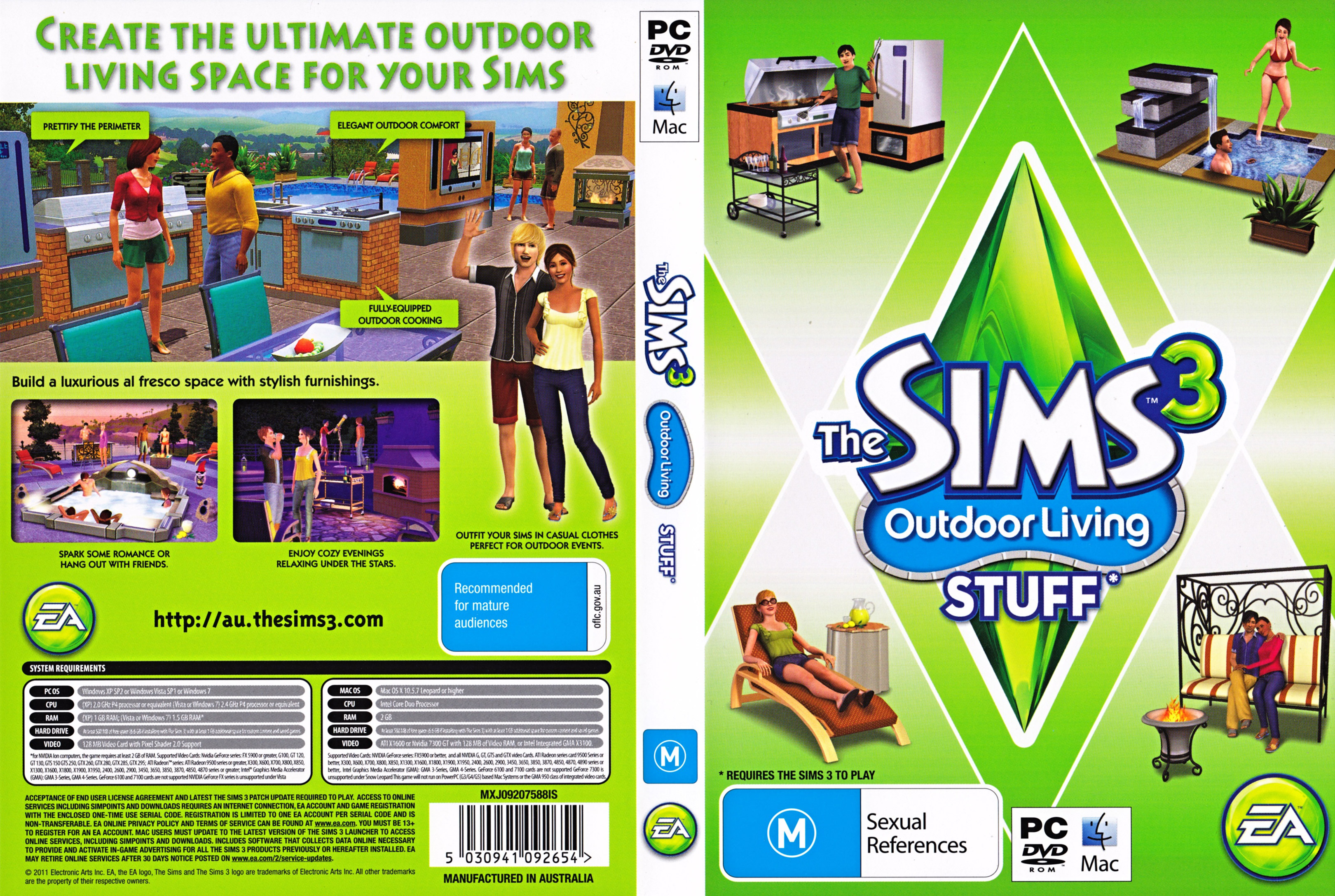 The Sims 3: Outdoor Living Stuff - DVD obal