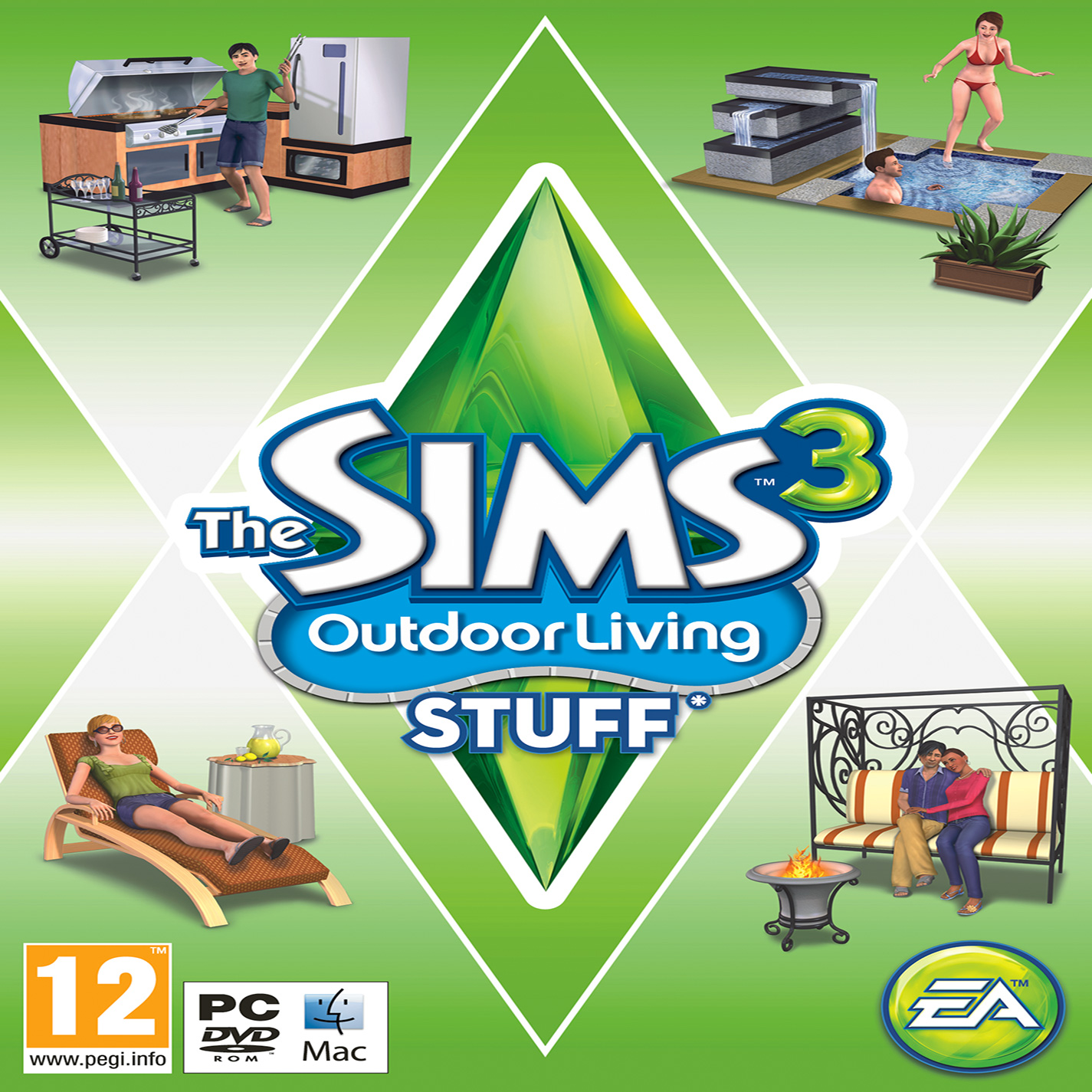 The Sims 3: Outdoor Living Stuff - predn CD obal 2