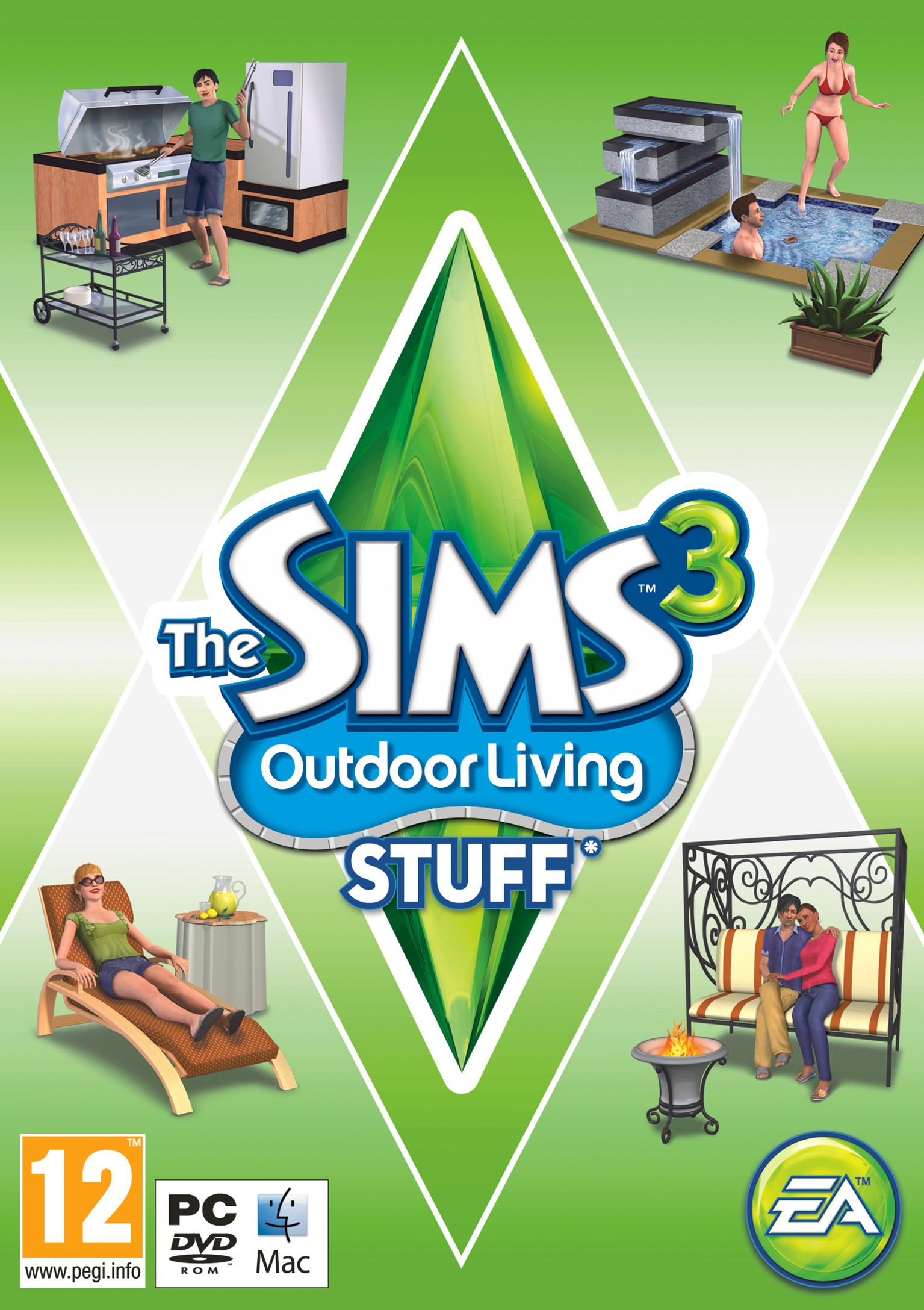 The Sims 3: Outdoor Living Stuff - predn DVD obal 2