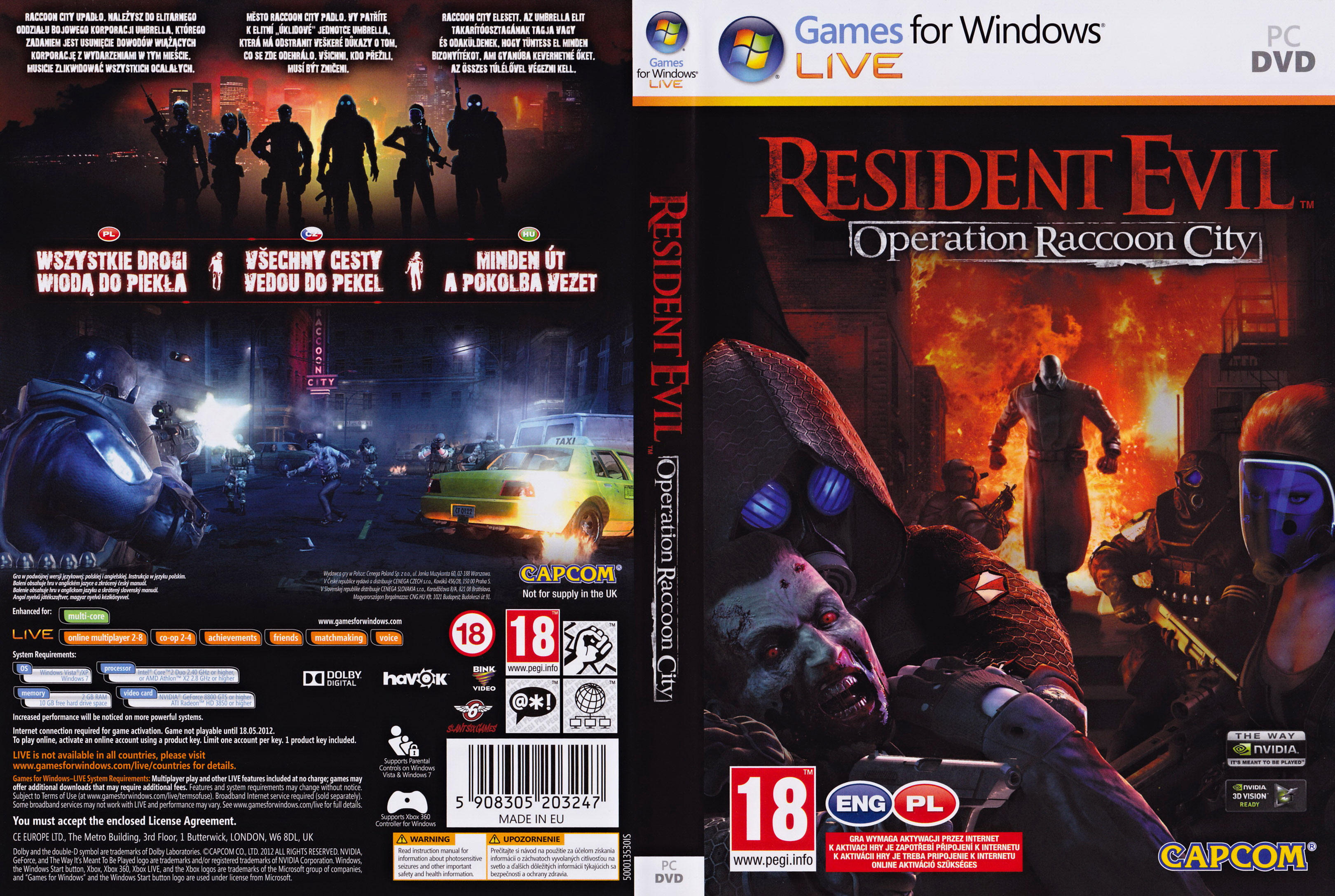 Resident Evil: Operation Raccoon City - DVD obal