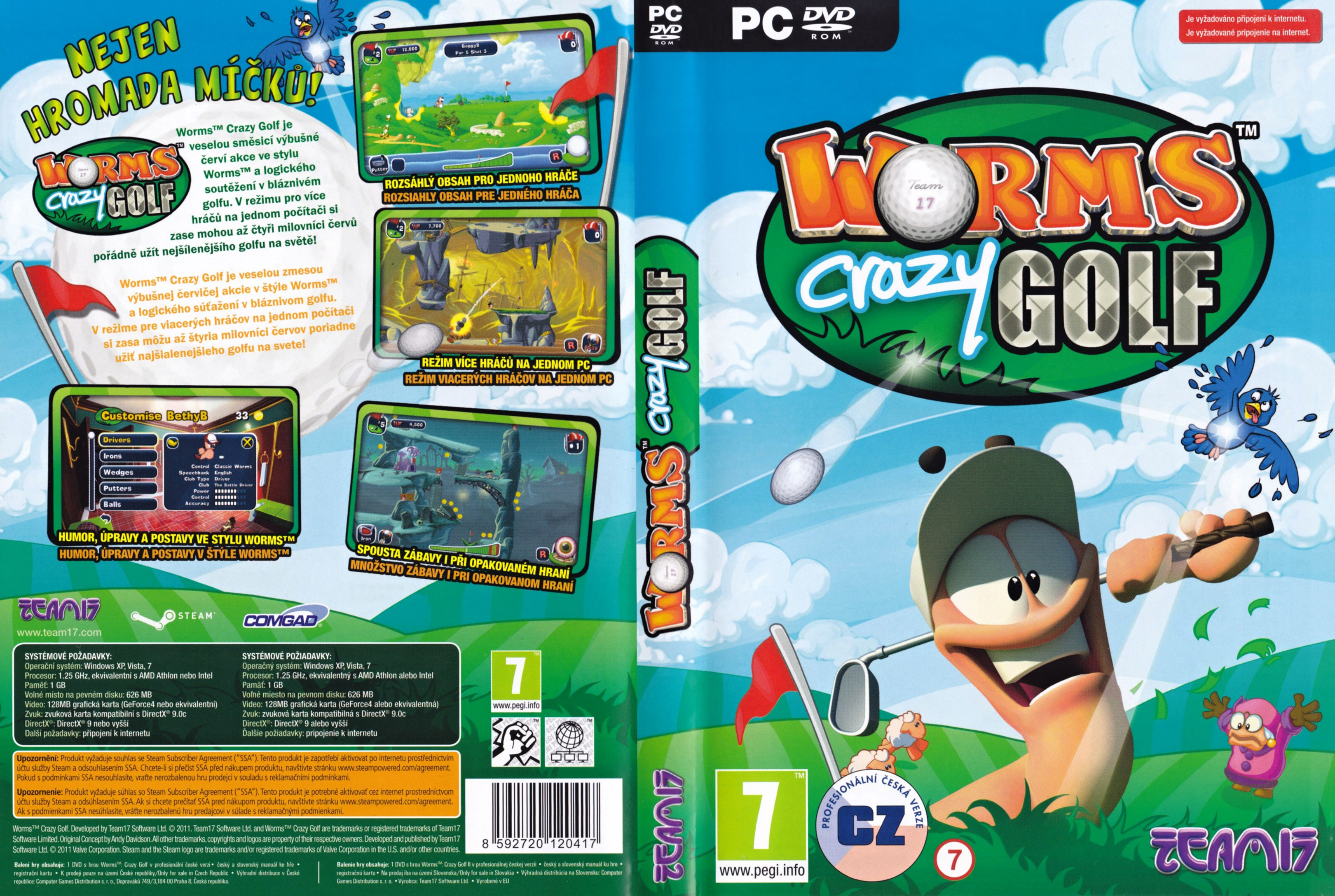 Worms Crazy Golf - DVD obal