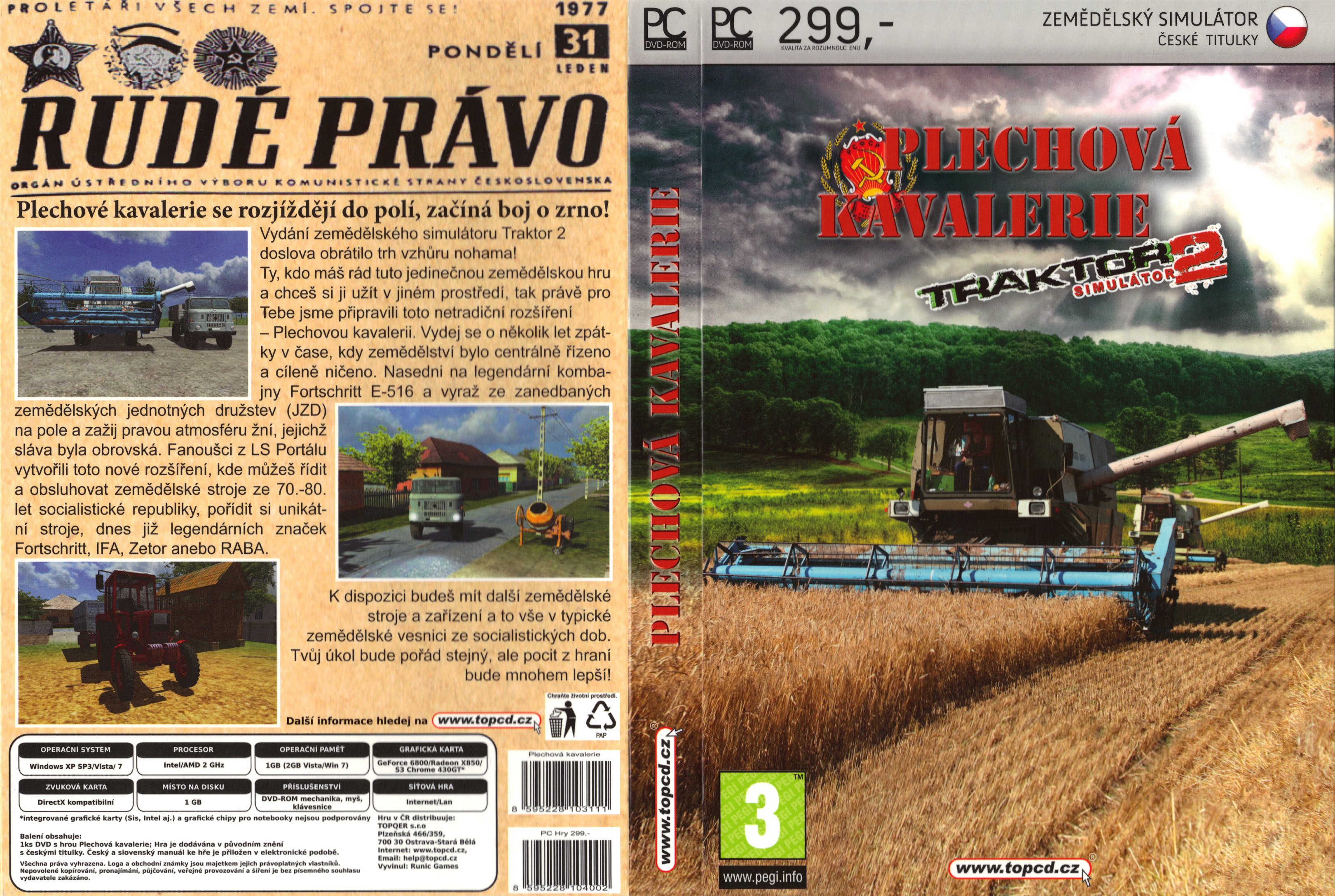 TRAKTOR Simultor 2: Plechov kavalerie - DVD obal