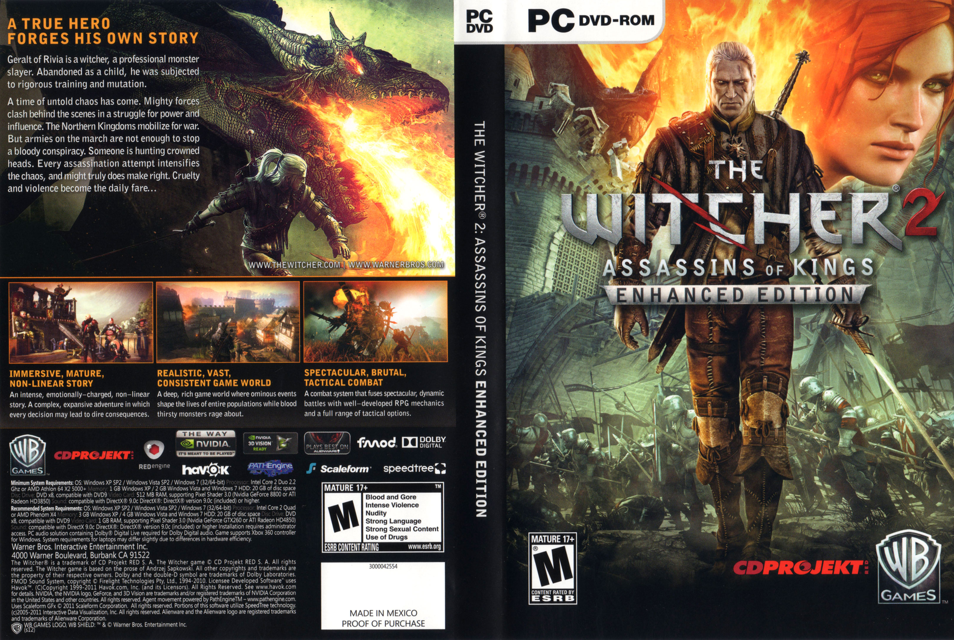 The Witcher 2: Assassins of Kings Enhanced Edition - DVD obal 2