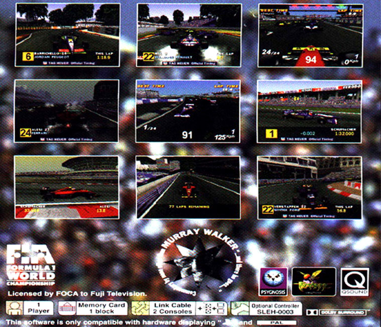 Formula 1: World Championship - zadn CD obal
