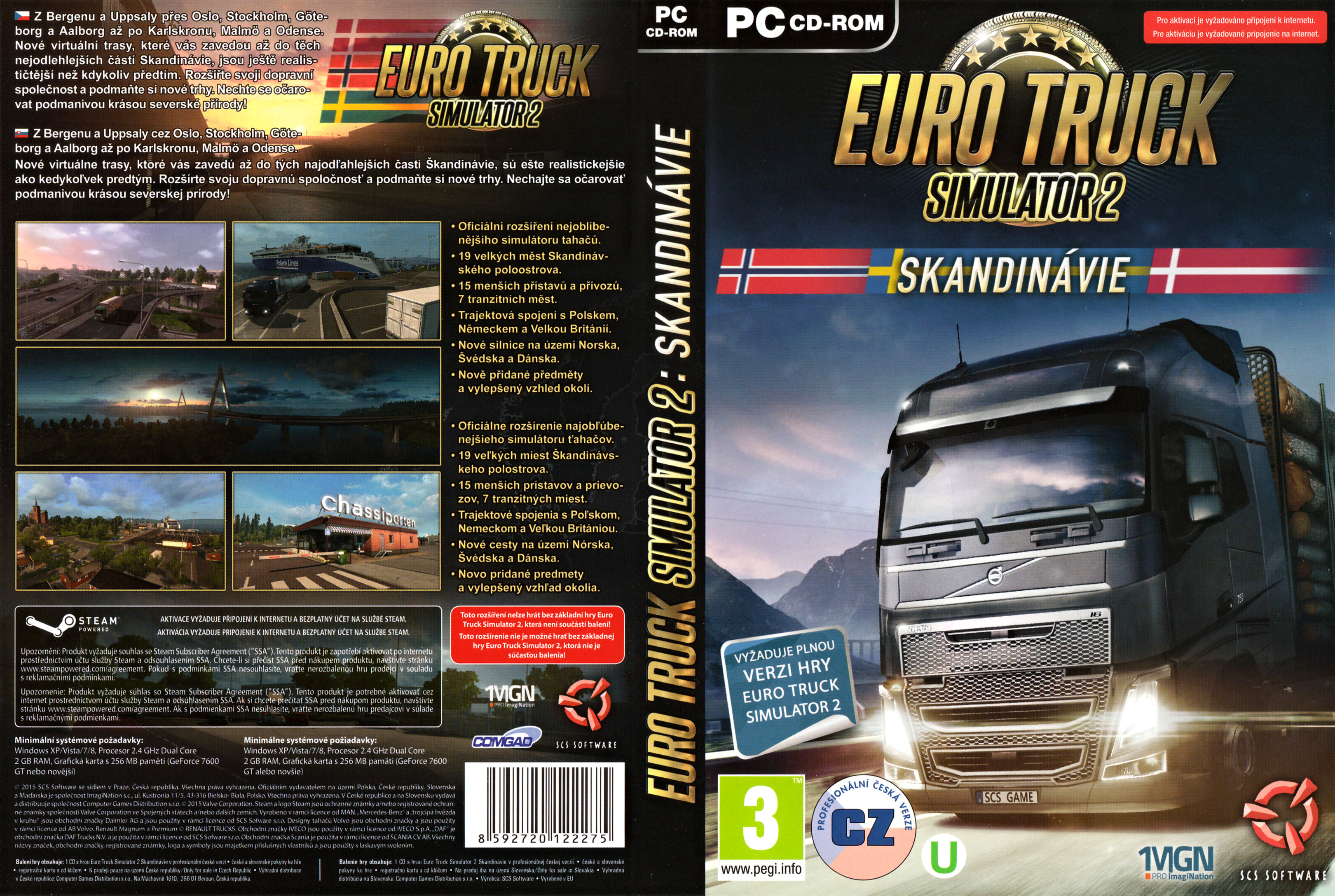 Euro Truck Simulator 2: Scandinavia - DVD obal
