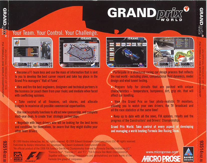 Grand Prix World - zadn CD obal