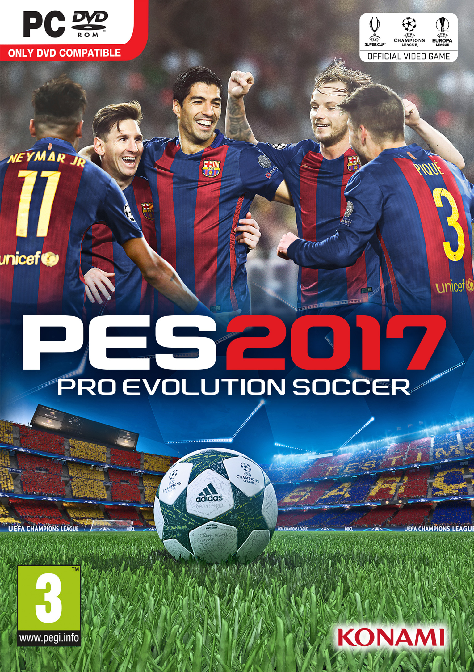 Pro Evolution Soccer 2017 - predn DVD obal