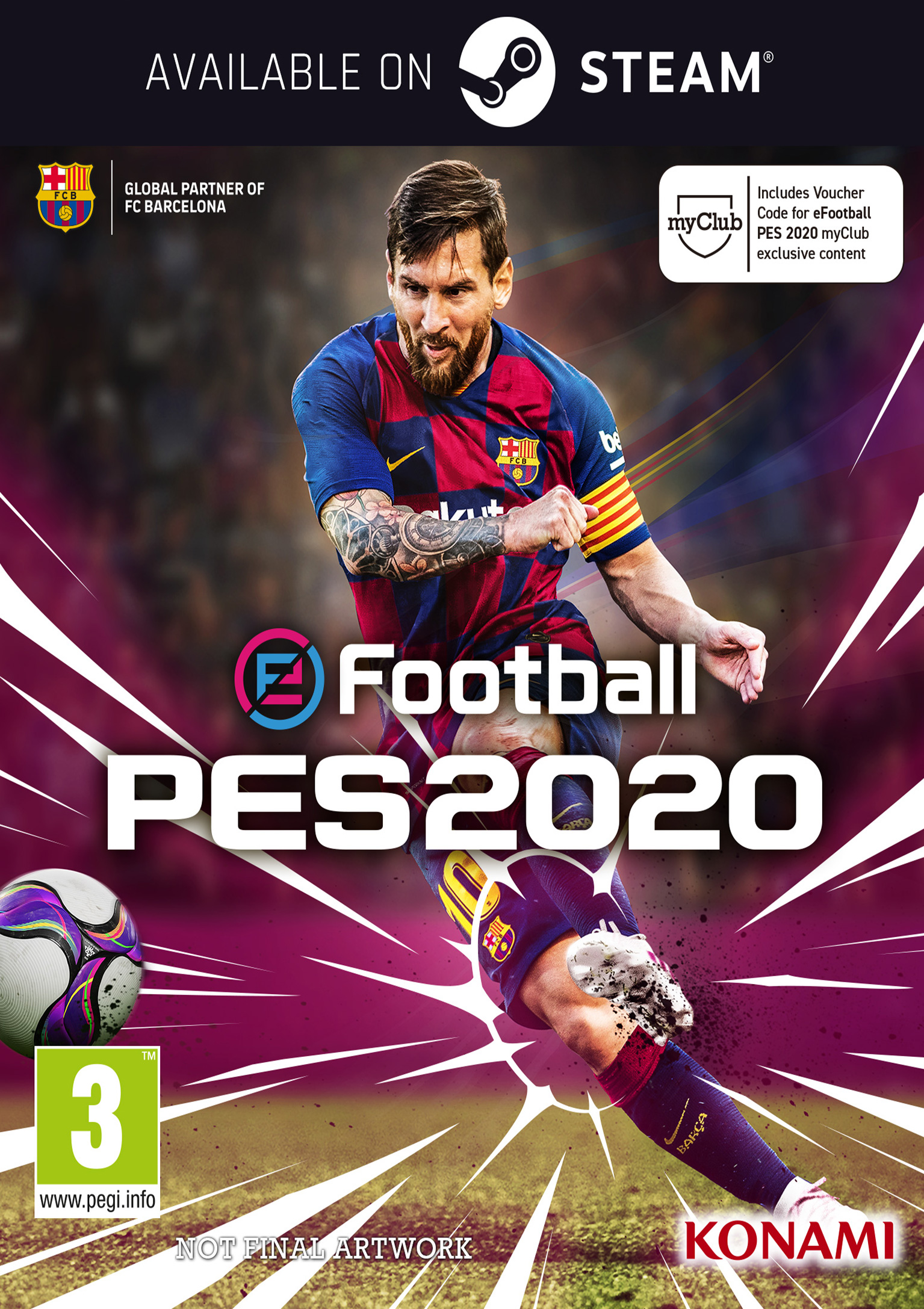 eFootball PES 2020 - predn DVD obal 2