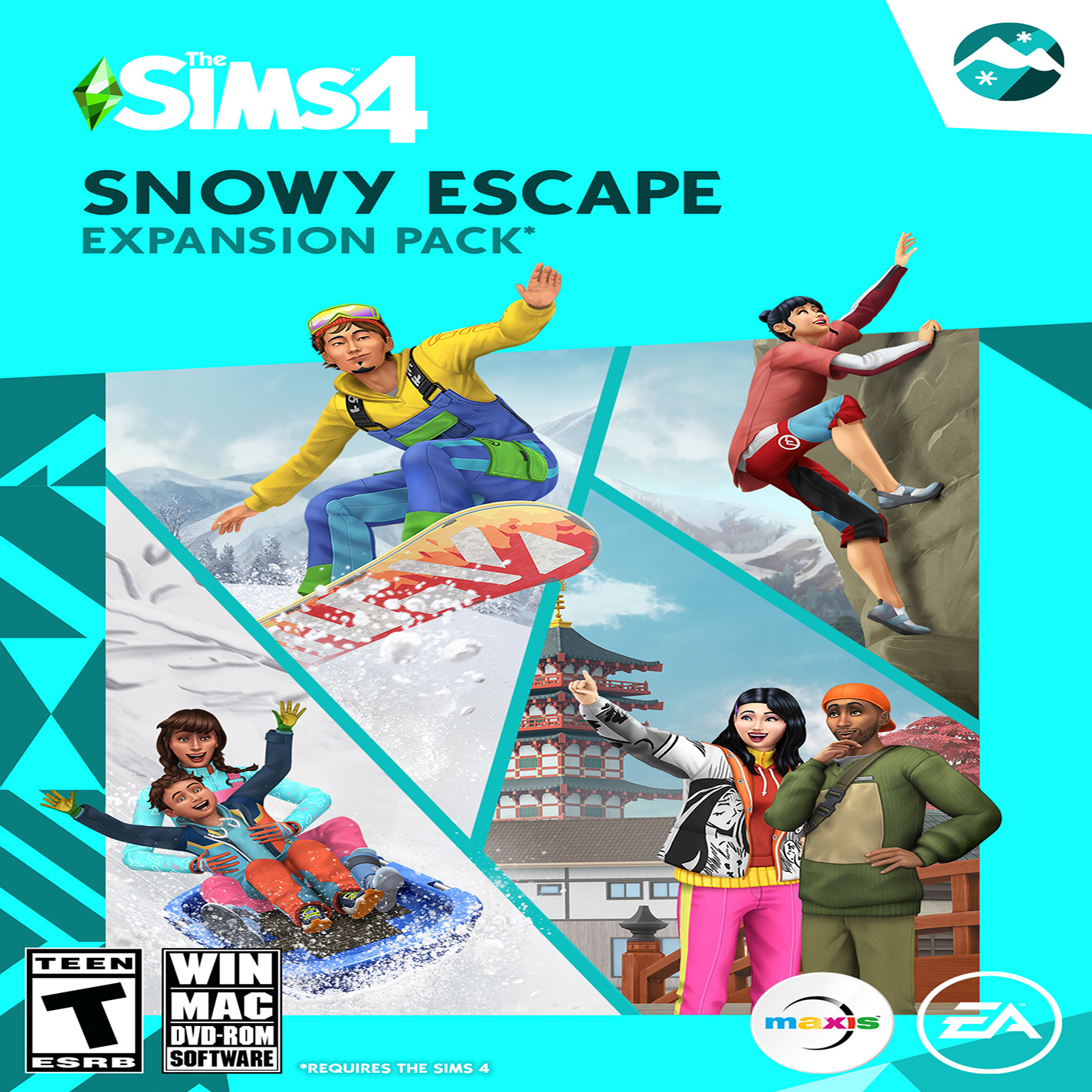The Sims 4: Snowy Escape - predn CD obal
