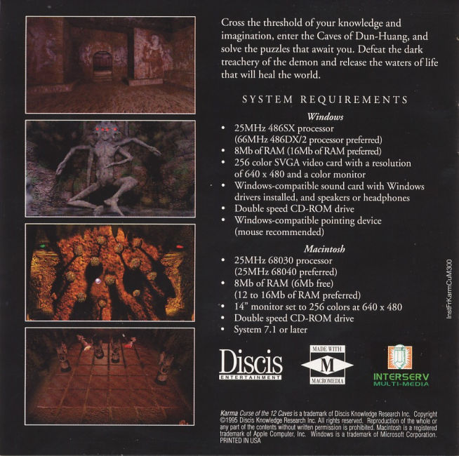 Karma: Curse of the 12 Caves - predn vntorn CD obal