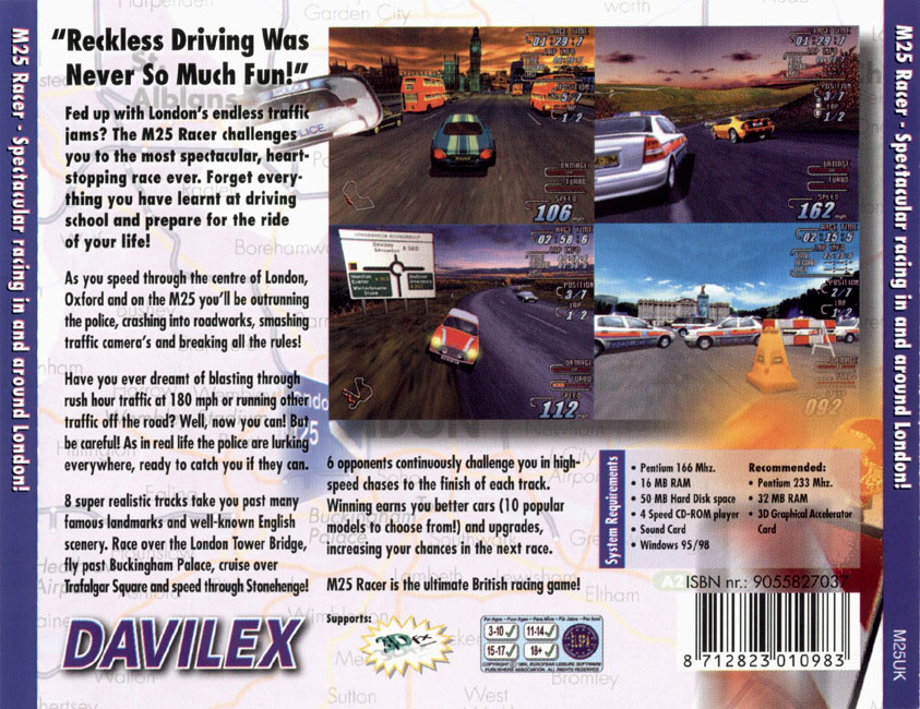 M25 Racer - zadn CD obal