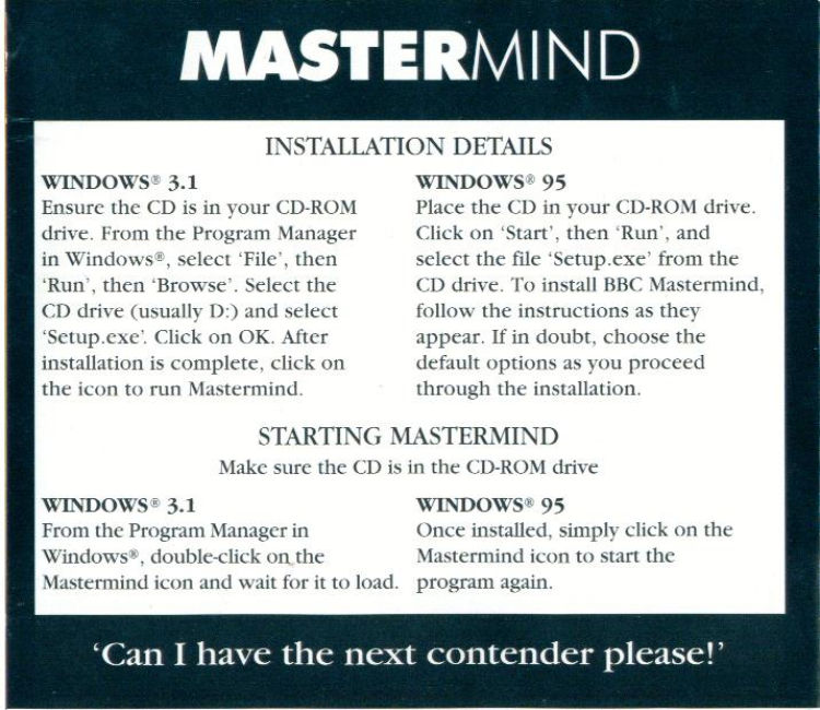 Mastermind - predn vntorn CD obal
