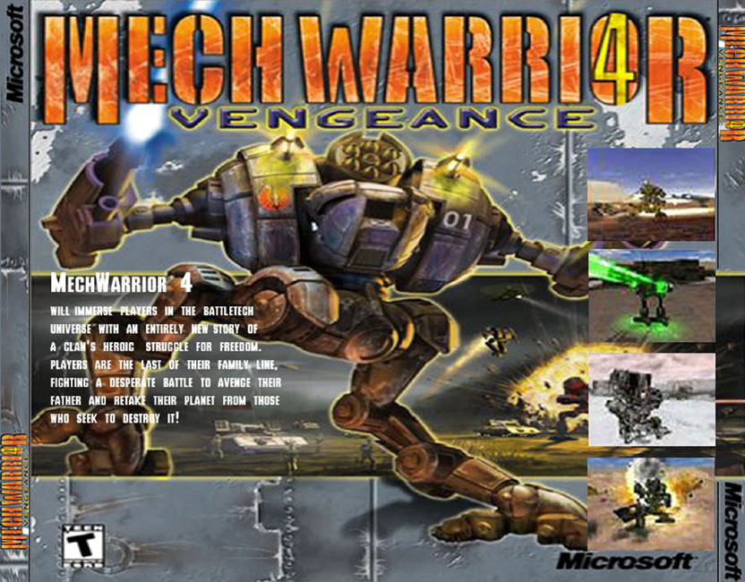 MechWarrior 4: Vengeance - zadn CD obal 2