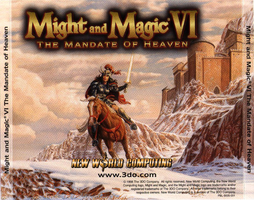 Might & Magic 6: The Mandate of Heaven - zadn CD obal