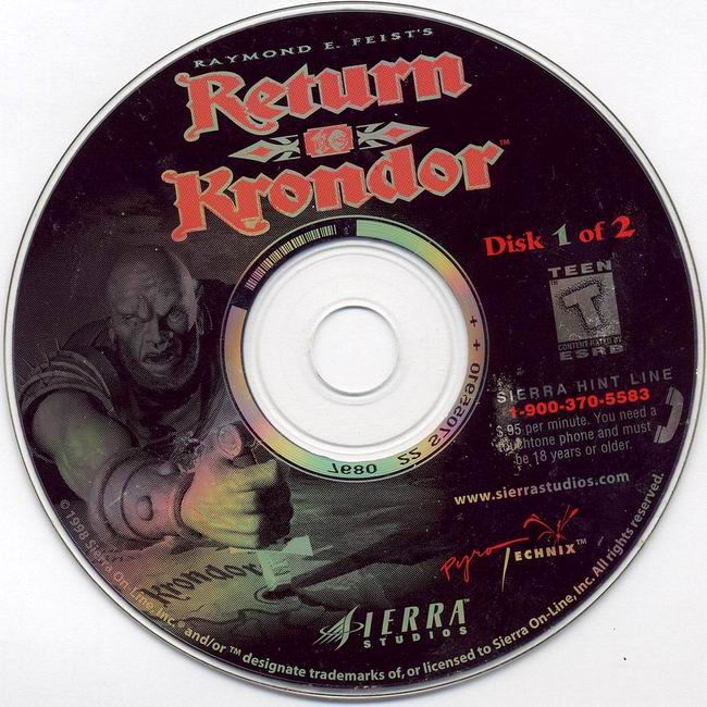 Return to Krondor - CD obal