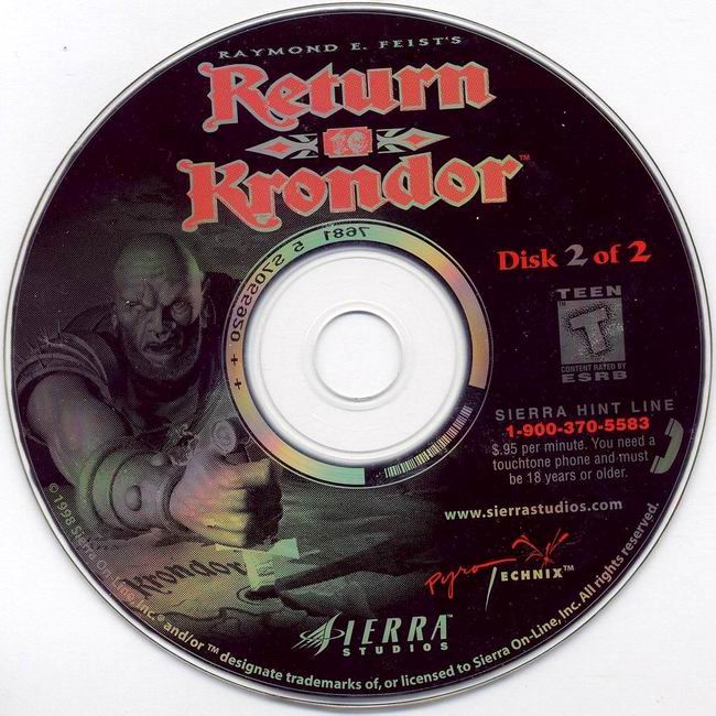 Return to Krondor - CD obal 2