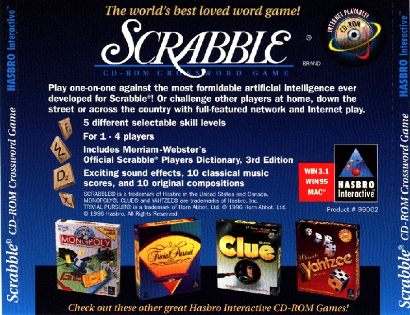 Scrabble - zadn CD obal