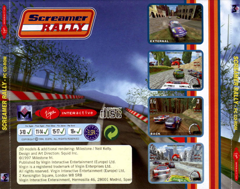 Screamer Rally - zadn CD obal