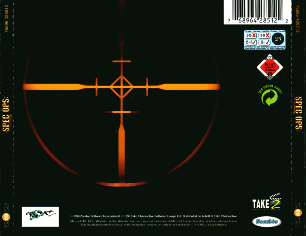 Spec Ops: Ranger Assualt - zadn CD obal