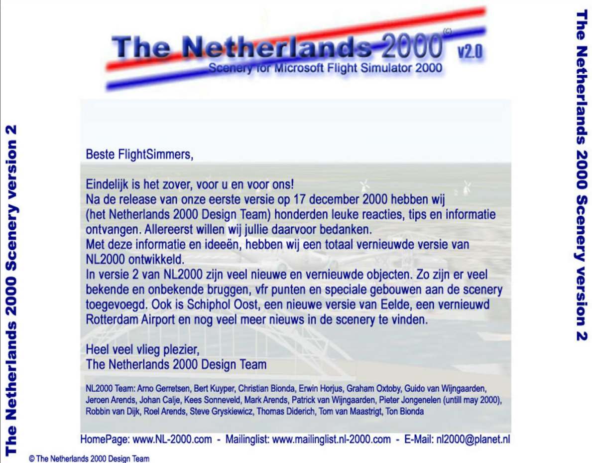 The Netherlands 2000 v2.0: Scenery for MS Flight Simulator 2000 - zadn CD obal