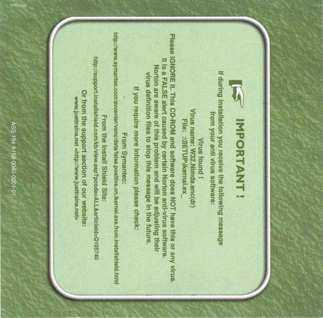 Train Sim Activity Pack - predn vntorn CD obal