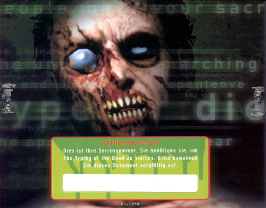 The Typing of The Dead - zadn CD obal