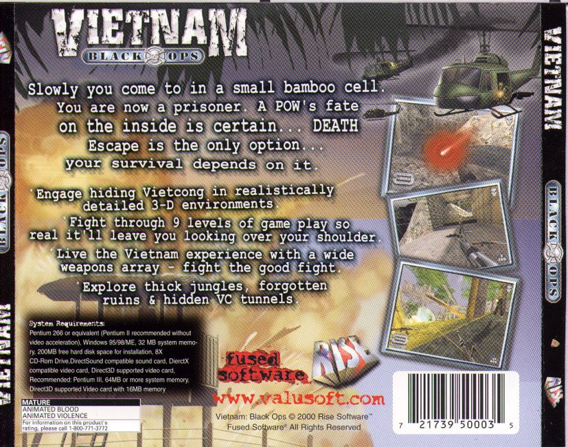 Vietnam: Black Ops - zadn CD obal
