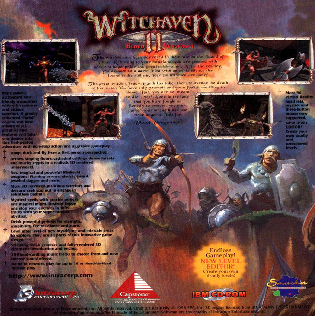 Witchaven 2: Blood Vengence - zadn CD obal