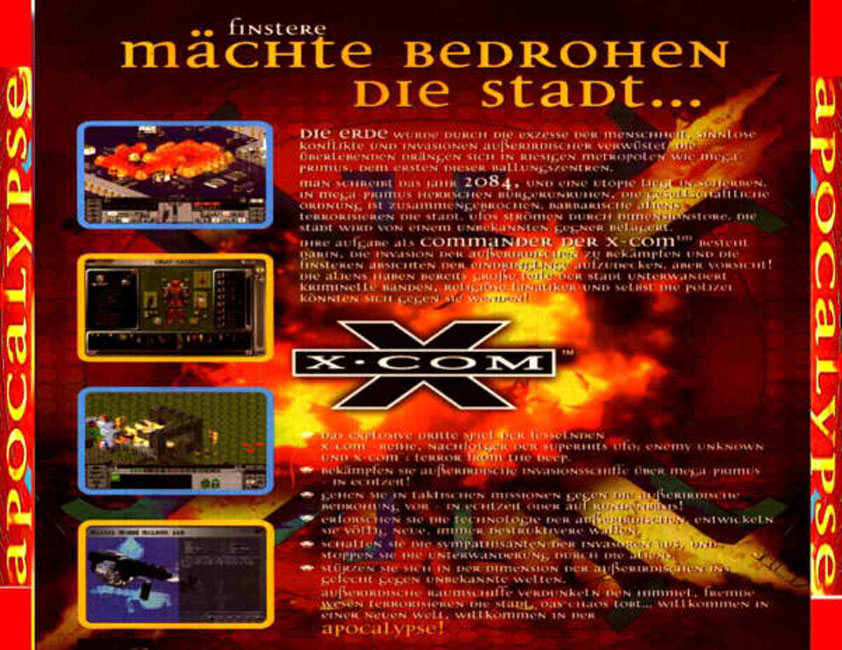 X-COM: Apocalypse - zadn CD obal